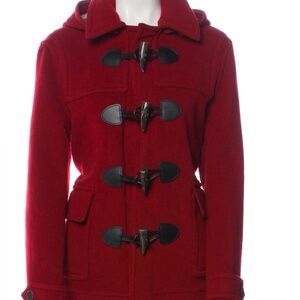 NWT Burberry Red Wool Coat